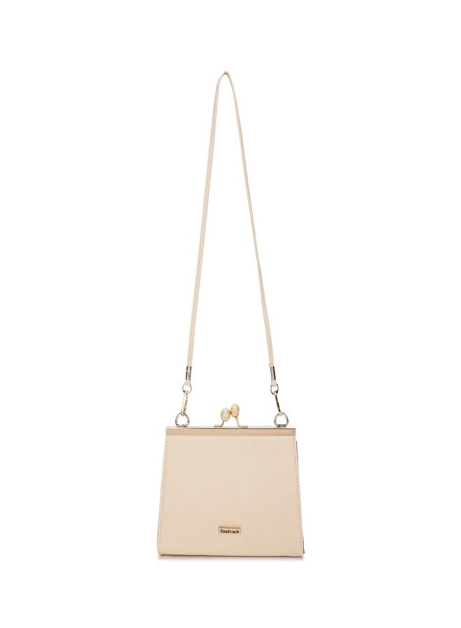 Fastrack KissClasp Clutch | Metal Gold Accents Clutch | Faux-leather Handbags | Bags for Women | Bags for Girls | Trendy Women Handbags | Ladies Purse Handbag - Image 1